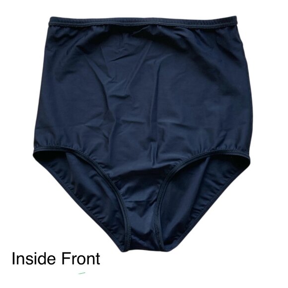 Lands' End Black Two Piece Swim Dress 12DDD Criss Cross Back, High Waist Pant 12 - Picture 12 of 17